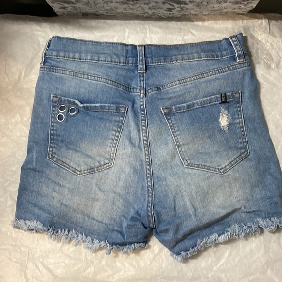 💚 Buffalo | Distressed High rise  Blue Denim Shorts - 29 - Picture 9 of 11